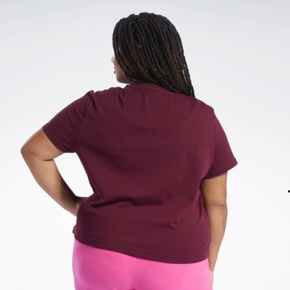 NWT maroon Reebok graphic tee size 1X - Picture 2 of 7